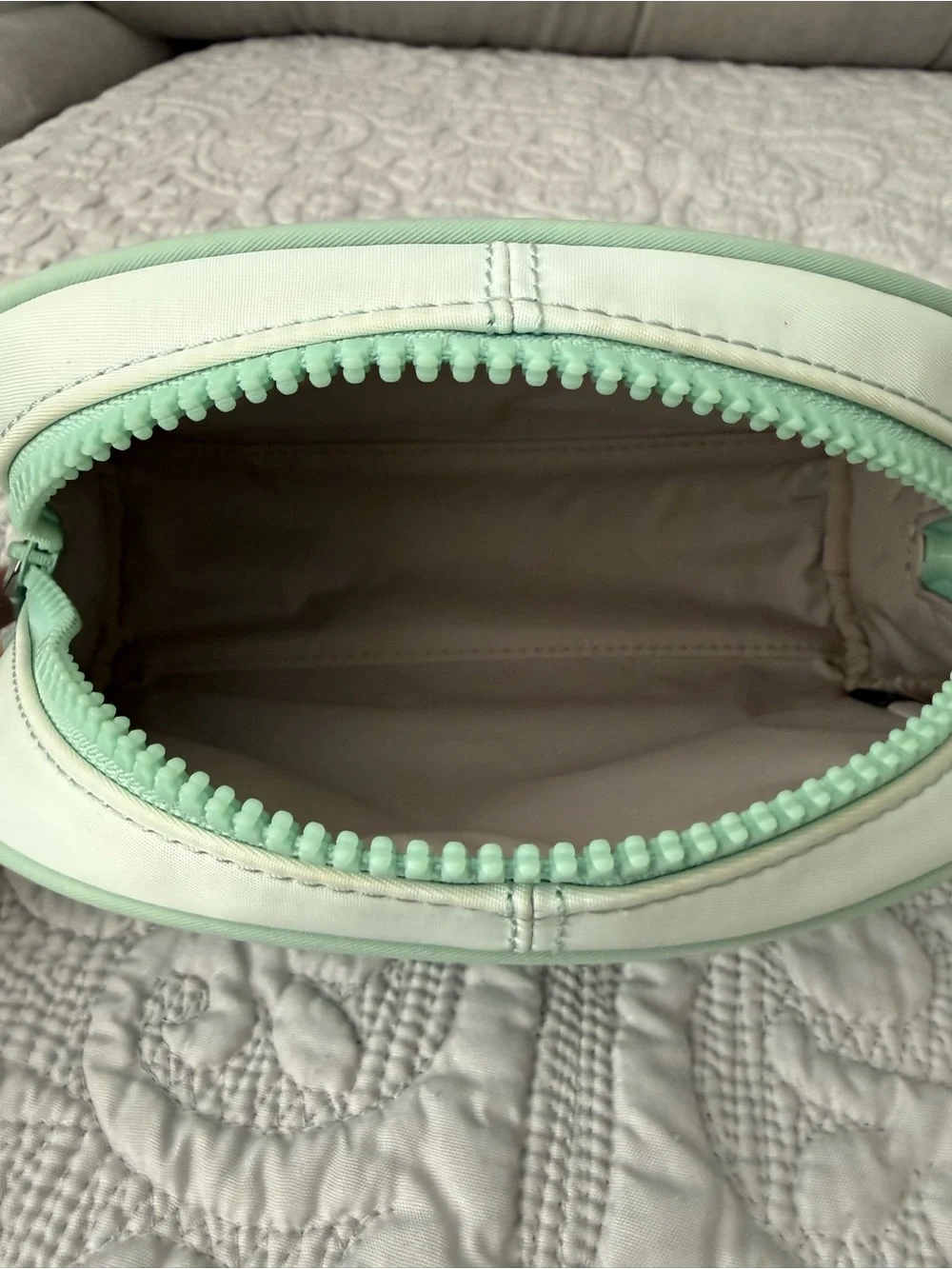 kate spade mint-to-teal ombre dome cosmetic pouch